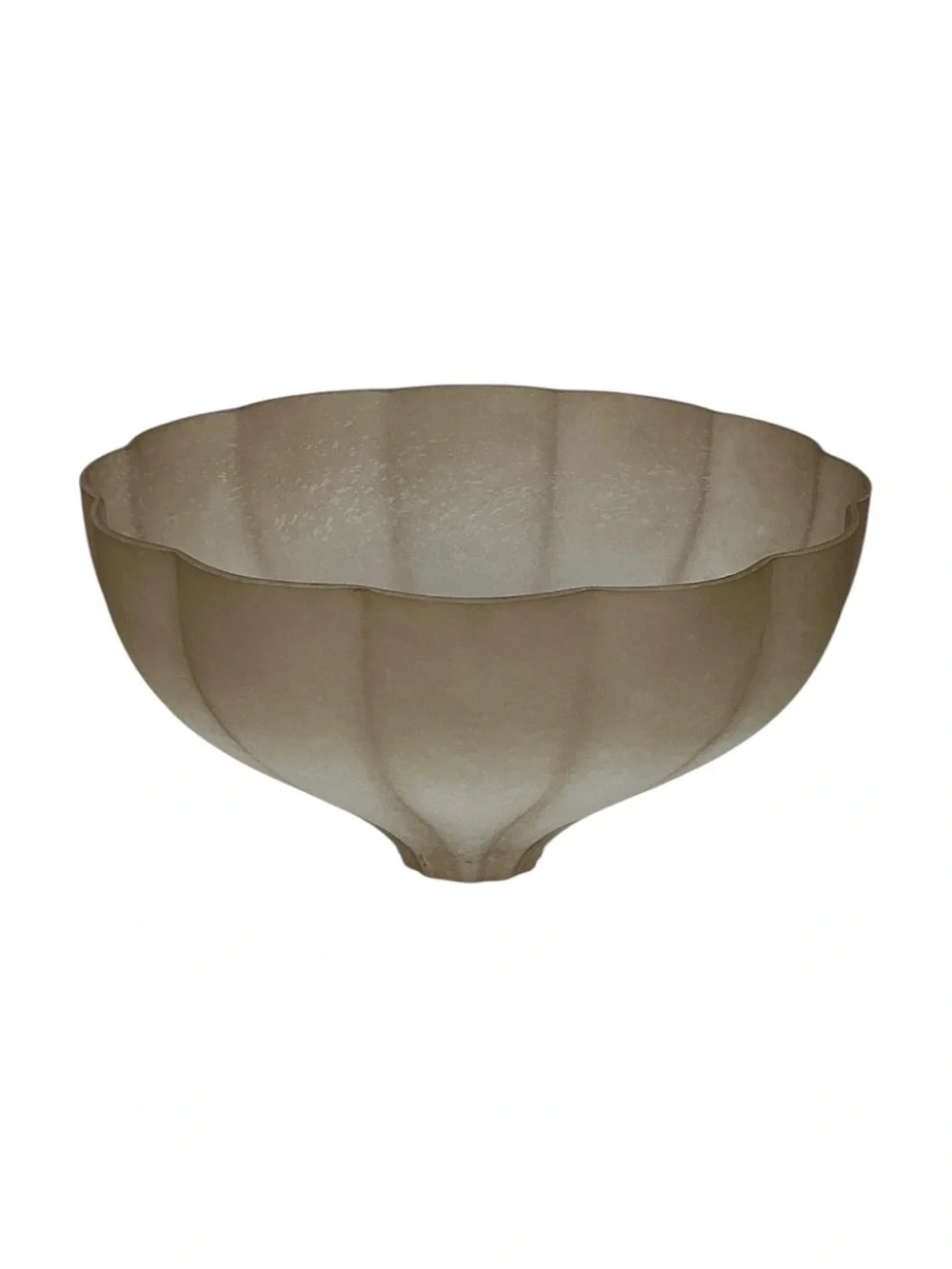 Torchiere REPLACEMENT Floor Lamp Glass Shade Fluted Clam Shape Amber Alabaster